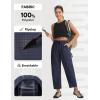 imagebaleaf Womens Barrel Pants Water Resistant Lightweight Travel Sweatpants Hiking Ankle Trousers with 5 Pockets Casual SlacksNavy Blue