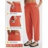 imagebaleaf Womens Barrel Pants Water Resistant Lightweight Travel Sweatpants Hiking Ankle Trousers with 5 Pockets Casual SlacksRust