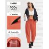 imagebaleaf Womens Barrel Pants Water Resistant Lightweight Travel Sweatpants Hiking Ankle Trousers with 5 Pockets Casual SlacksRust
