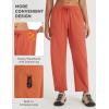 imagebaleaf Womens Barrel Pants Water Resistant Lightweight Travel Sweatpants Hiking Ankle Trousers with 5 Pockets Casual SlacksRust