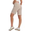 imagebaleaf 9 Womens Bermuda Shorts Knee Length High Waisted Long Shorts with Pockets Golf Walking Athletic Running CasualKhaki