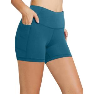 imagebaleaf Womens 8 5 3 Biker Shorts High Waist Yoga Workout Gym Running Volleyball Spandex Shorts with PocketsBlueclassic