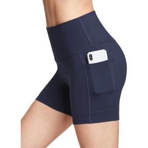 imagebaleaf Womens 8 5 3 Biker Shorts High Waist Yoga Workout Gym Running Volleyball Spandex Shorts with PocketsBluesofter