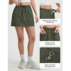 imagebaleaf Skorts for Women with Pockets Athletic Skort High Waisted Hiking Cargo Golf Travel Skirts Water Resistant UPF 50Army Green