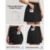 imagebaleaf Skorts for Women with Pockets Athletic Skort High Waisted Hiking Cargo Golf Travel Skirts Water Resistant UPF 50Black