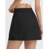 imagebaleaf Skorts for Women with Pockets Athletic Skort High Waisted Hiking Cargo Golf Travel Skirts Water Resistant UPF 50Black