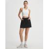 imagebaleaf Skorts for Women with Pockets Athletic Skort High Waisted Hiking Cargo Golf Travel Skirts Water Resistant UPF 50Black