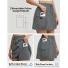 imagebaleaf Skorts for Women with Pockets Athletic Skort High Waisted Hiking Cargo Golf Travel Skirts Water Resistant UPF 50Dark Gray