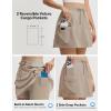 imagebaleaf Skorts for Women with Pockets Athletic Skort High Waisted Hiking Cargo Golf Travel Skirts Water Resistant UPF 50Khaki