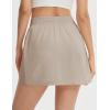 imagebaleaf Skorts for Women with Pockets Athletic Skort High Waisted Hiking Cargo Golf Travel Skirts Water Resistant UPF 50Khaki