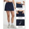imagebaleaf Skorts for Women with Pockets Athletic Skort High Waisted Hiking Cargo Golf Travel Skirts Water Resistant UPF 50Navy Blue