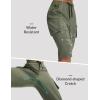 imagebaleaf Womens 15 Long Shorts with 7 Pockets Knee Length Hiking Bermuda Shorts Lightweight Quick Dry Cargo CaprisArmy Green