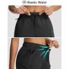 imagebaleaf Womens 15 Long Shorts with 7 Pockets Knee Length Hiking Bermuda Shorts Lightweight Quick Dry Cargo CaprisBlack