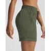 imagebaleaf Womens 5 Hiking Shorts with Zipper Pockets Lightweight Water Resistant Strech Quick Dry Golf Athletic ShortsArmy Green