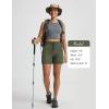 imagebaleaf Womens 5 Hiking Shorts with Zipper Pockets Lightweight Water Resistant Strech Quick Dry Golf Athletic ShortsArmy Green