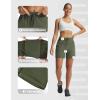imagebaleaf Womens 5 Hiking Shorts with Zipper Pockets Lightweight Water Resistant Strech Quick Dry Golf Athletic ShortsArmy Green