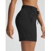 imagebaleaf Womens 5 Hiking Shorts with Zipper Pockets Lightweight Water Resistant Strech Quick Dry Golf Athletic ShortsBlack