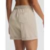 imagebaleaf Womens 5 Hiking Shorts with Zipper Pockets Lightweight Water Resistant Strech Quick Dry Golf Athletic ShortsKhaki