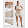 imagebaleaf Womens 5 Hiking Shorts with Zipper Pockets Lightweight Water Resistant Strech Quick Dry Golf Athletic ShortsKhaki