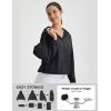 imagebaleaf Womens Sun Jackets Lightweight Packable Crop Shirts UPF 50 Long Sleeve Hoodie Water Resistant Zip Up Tops AthleticBlack