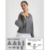 imagebaleaf Womens Sun Jackets Lightweight Packable Crop Shirts UPF 50 Long Sleeve Hoodie Water Resistant Zip Up Tops AthleticDark Gray
