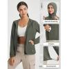 imagebaleaf Womens Sun Jackets No Insert Lightweight Hiking Hoodie UPF 50 Workout Mosquito Clothes Long Sleeve UV with 2 PocketsArmy Green