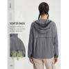 imagebaleaf Womens Sun Jackets No Insert Lightweight Hiking Hoodie UPF 50 Workout Mosquito Clothes Long Sleeve UV with 2 PocketsDark Gray