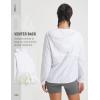 imagebaleaf Womens Sun Jackets No Insert Lightweight Hiking Hoodie UPF 50 Workout Mosquito Clothes Long Sleeve UV with 2 PocketsWhite