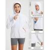 imagebaleaf Womens Sun Jackets No Insert Lightweight Hiking Hoodie UPF 50 Workout Mosquito Clothes Long Sleeve UV with 2 PocketsWhite