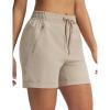 imagebaleaf Womens 5 Hiking Shorts with Zipper Pockets Lightweight Water Resistant Strech Quick Dry Golf Athletic ShortsKhaki