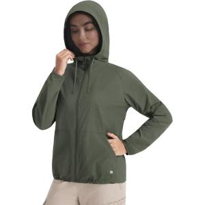 imagebaleaf Womens Sun Jackets No Insert Lightweight Hiking Hoodie UPF 50 Workout Mosquito Clothes Long Sleeve UV with 2 PocketsArmy Green