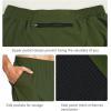 imagebaleaf Mens 7 Running Shorts with Mesh Liner Zipper Pocket for Athletic Workout GymArmy Green