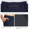 imagebaleaf Mens 7 Running Shorts with Mesh Liner Zipper Pocket for Athletic Workout GymNavy