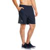 imagebaleaf Mens 7 Running Shorts with Mesh Liner Zipper Pocket for Athletic Workout GymNavy