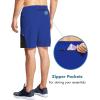 imagebaleaf Mens 7 Running Shorts with Mesh Liner Zipper Pocket for Athletic Workout GymRoyal Blue
