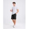 imagebaleaf Mens Athletic Running Shorts 9 Quick Dry Workout Shorts Lightweight Sports Gym Shorts with Zipper PocketsBlack