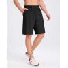 imagebaleaf Mens Athletic Running Shorts 9 Quick Dry Workout Shorts Lightweight Sports Gym Shorts with Zipper PocketsBlack