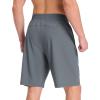 imagebaleaf Mens Athletic Running Shorts 9 Quick Dry Workout Shorts Lightweight Sports Gym Shorts with Zipper PocketsDark Gray