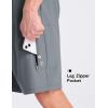 imagebaleaf Mens Athletic Running Shorts 9 Quick Dry Workout Shorts Lightweight Sports Gym Shorts with Zipper PocketsDark Gray