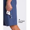 imagebaleaf Mens Athletic Running Shorts 9 Quick Dry Workout Shorts Lightweight Sports Gym Shorts with Zipper PocketsNavy Blue