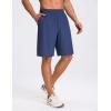 imagebaleaf Mens Athletic Running Shorts 9 Quick Dry Workout Shorts Lightweight Sports Gym Shorts with Zipper PocketsNavy Blue
