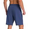 imagebaleaf Mens Athletic Running Shorts 9 Quick Dry Workout Shorts Lightweight Sports Gym Shorts with Zipper PocketsNavy Blue