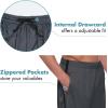 imagebaleaf Mens Basketball Shorts Long with Zipper Pockets Quick Dry Workout Training Drawstrings 11Gray