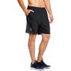 imagebaleaf Mens 7 Running Shorts with Mesh Liner Zipper Pocket for Athletic Workout GymBlack