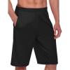 imagebaleaf Mens Basketball Shorts Long with Zipper Pockets Quick Dry Workout Training Drawstrings 11Black