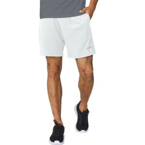 imagebaleaf Mens 5 Running Athletic Shorts for Workout Gym Tennis Sports Lightweight Quick Dry with Zipper PocketWhite