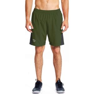 imagebaleaf Mens 7 Running Shorts with Mesh Liner Zipper Pocket for Athletic Workout GymArmy Green