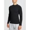 imagebaleaf Mens Fleece Thermal Long Sleeve Shirt Cold Weather Workout Tops Moisture Wicking Running ShirtBlack