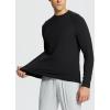 imagebaleaf Mens Fleece Thermal Long Sleeve Shirt Cold Weather Workout Tops Moisture Wicking Running ShirtBlack