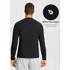 imagebaleaf Mens Fleece Thermal Long Sleeve Shirt Cold Weather Workout Tops Moisture Wicking Running ShirtBlack